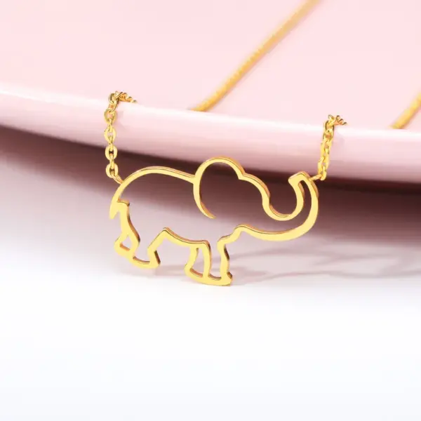 PVD Coated Real Gold Plated Heart Stainless Steel Cute Waterproof Non Tarnish 304 Stainless Steel Lobster Trigger Clasp Closure Necklace