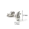 PVD Coated C Shape Water oplets 304 Stainless Steel Simple Style Waterproof Non Tarnish Ear Studs