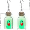Wholesale Halloween Earrings 3D Luminous Ghost Pumpkin Candy Corn Necklace