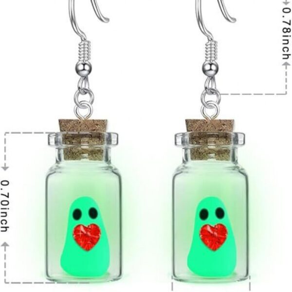 Wholesale Halloween Earrings 3D Luminous Ghost Pumpkin Candy Corn Necklace