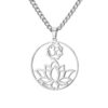 Wholesale Factory direct European and American fashion lotus necklace hollow lotus moon pendant ladies jewelry stainless steel necklace