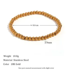 Gold / One Size / 3.9mm