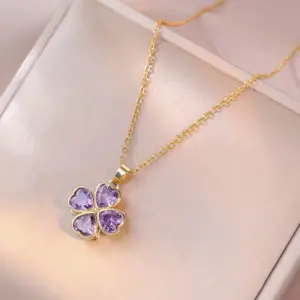 X3340 Purple Rotating Necklace