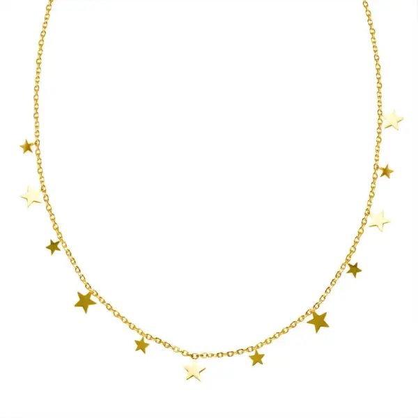 PVD Coated Real Gold Plated 18K Gold Geometric 304 Stainless Steel Fashion Waterproof Non Tarnish 304 Stainless Steel Pendant Necklace