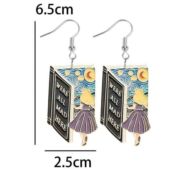 Wholesale Book Girl Acrylic Earrings