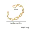 Wholesale Simple Style 304 Stainless Steel 18K Gold Plated Stainless Steel Bracelets In Bulk
