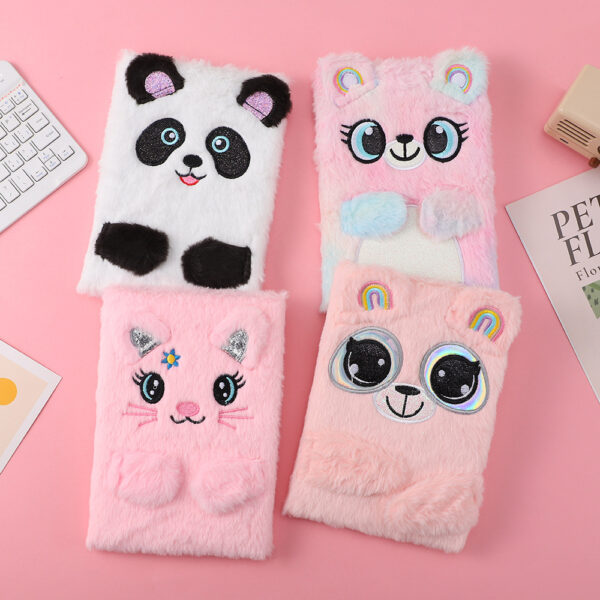 Wholesale Cute cartoon animal plush notebook