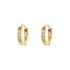 Wholesale PVD Coated Real Gold Plated Geometric Stainless Steel Fashion Waterproof Non Tarnish Earrings