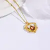 Wholesale Color Retention Copper Plated 18K Pearl Imitation Heart Shaped Religious Pendant Necklace For Men And Women