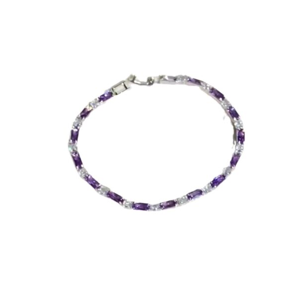 Wholesale Cross-border new purple copper alloy zircon bracelet white purple bracelet gyptian star high color value bracelet factory direct sales