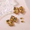 oly-8c1e0c3ae9ec3435954b8013c3ad9950 Wholesale 1 Pair Casual Simple Style Classic Style Bow Knot 304 Stainless Steel Imitation Gold Electroplating Ear Studs