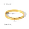 Basic Modern Style Classic Style Round Customization Laser Engraving Solid Color 304 Stainless Steel 18K Gold Plated Bangle In Bulk