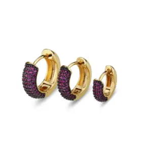 Medium Gold-Plated Red Zirconium