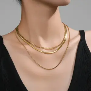Curb Necklace Blade Chain Box Chain