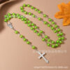 Wholesale 8mm Earth Bead Medium Bead Cross Rosary Necklace