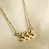 Wholesale Jewelry Simple Style Number 304 Stainless Steel Titanium Steel 18K Gold Plated Plating Stainless Steel Necklaces