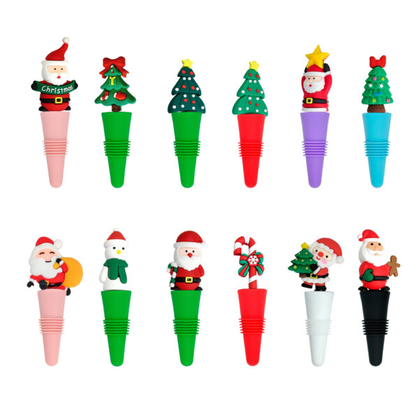Wholesale Christmas Red Wine Stopper Wine Preservation Wine Bottle Stopper