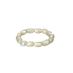As Main Image Baroque Pearl-Small rice-shaped beads / Elastic Adjustable