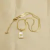 Wholesale Fashion Letter Titanium Steel Plating Inlay Shell Pendant Necklace
