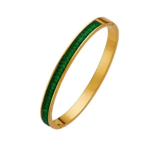 B144 Wide Gold Green