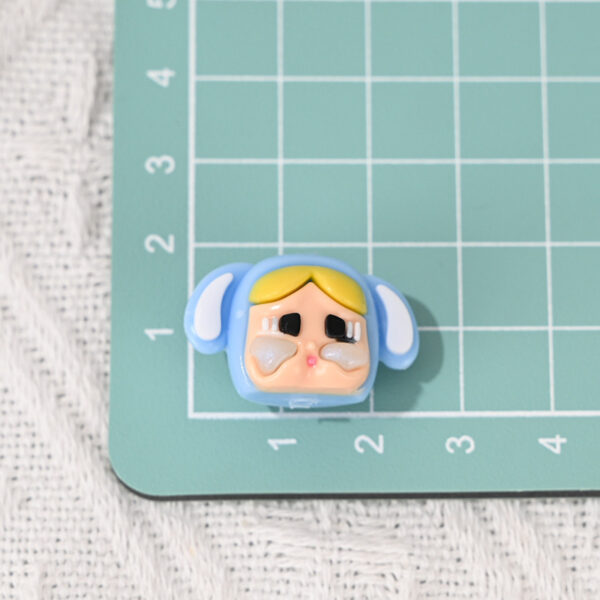 Wholesale cartoon rubber girl straight hole beads OLY Exclusive