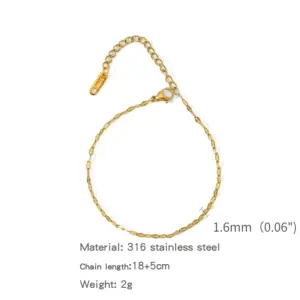 Zhslg07 (Lip Bracelet) / 18K Vacuum Vapor Plating