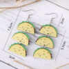 oly-8c59b2e7168b74ea6985f98c92a7f95a Wholesale Colorful tortilla straw hat colorful jar double-sided earrings