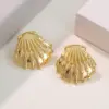 1 Pair Beach Simple Style Classic Style Starfish Shell 304 Stainless Steel Imitation Gold Electroplating Ear Studs