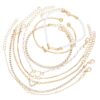 Wholesale Cross-border Europe and the United States semi-managed new fashion knot point drill zircon love bracelet 8 piece set about temperament women's jewelry