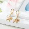 Retro Fashion Ethnic Style Copper Artificial Gemstones Earrings