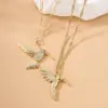 Wholesale Fashion Bird Copper Zircon Pendant Necklace In Bulk