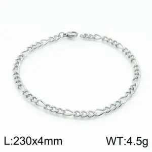 Steel Color 230 * 4mm = Bracelet KB146840-Z
