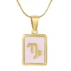 Wholesale Jewelry Fashion Constellation 304 Stainless Steel Shell 18K Gold Plated Gold Plated Stainless Steel Necklaces