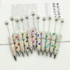 Wholesale New diy moon full diamond beaded pen colorful handmade stick diamond cute pen creative blind box gift ballpoint pen