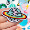 Wholesale Computer Embroidery Label Cosmic Planet Series Cloth Stickers Earth Embroidery Patch Clothing Accessories Diy Patch