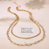 Wholesale Ion Plating (IP) 18K Gold Plated Solid Color 304 Stainless Steel Simple Style Classic Cool Waterproof Non Tarnish Necklace
