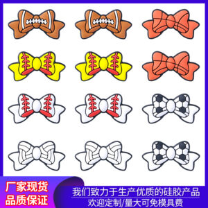 Wholesale Colored bow silicone beads