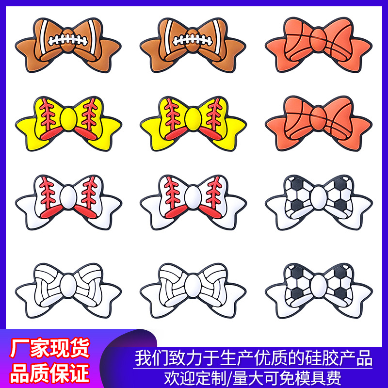 Wholesale Colored bow silicone beads