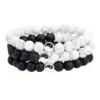 Wholesale Simple Style Round Alloy Natural Stone Beaded Bracelets 1 Piece