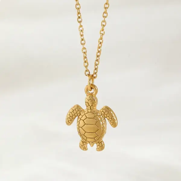 Wholesale Jewelry Beach Starfish 304 Stainless Steel Cable Chain Pendant Necklace