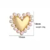Elegant Vacation Simple Style Heart Shape Copper 18k Gold Plated Artificial Pearls Rings Necklace In Bulk