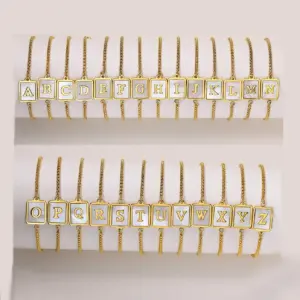 Wholesale Preppy Style Simple Style Classic Style Letter 201 Stainless Steel 18K Gold Plated Shell Bracelets In Bulk