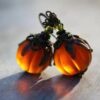 Wholesale Vintage Halloween Pumpkin Pendant Teardrop Earrings