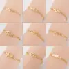Ion Plating (IP) 18K Gold Real Gold Plated Butterfly Snowflake Stainless Steel Fashion Waterproof Non Tarnish 201 Stainless Steel Bracelets