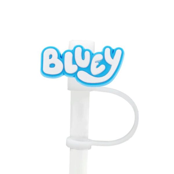 oly-8cbce33a1b67820ee8baa60f7ba88be8 Wholesale Cute Cartoon Brue Puppy Straw Cap Silicone Straw Dust Cover Party Decoration Personalized Drink Straw Stopper