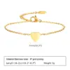PVD Coated Real Gold Plated Letter Heart Shape 304 Stainless Steel Simple Style Waterproof Non Tarnish 304 Stainless Steel Bracelets