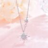 Wholesale Star Pendant Necklace Light Luxury Niche High-end Sense Sunflower New Birthday Gift Exquisite Girly Sense Clavicle Chain