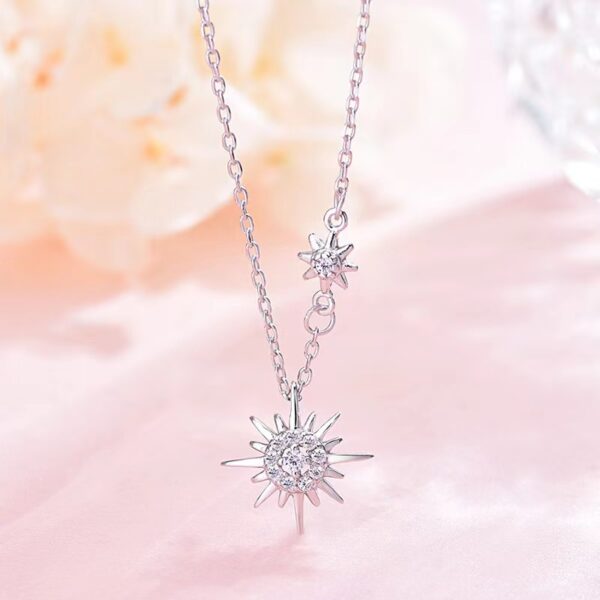 Wholesale Star Pendant Necklace Light Luxury Niche High-end Sense Sunflower New Birthday Gift Exquisite Girly Sense Clavicle Chain