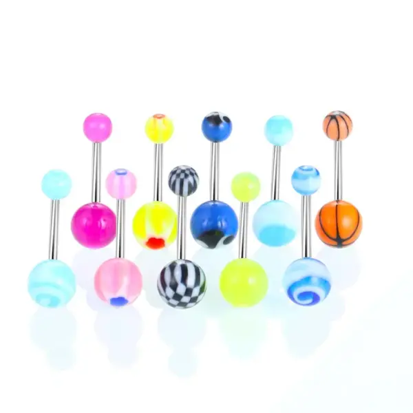 1 Piece Lip Rings Fashion Geometric Stainless Steel Arylic Polishing