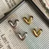 Wholesale 1 Pair Simple Style Heart Shape Plating Copper Earrings